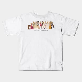 5/5 Nashville Iconic Outfits Eras Lineup Kids T-Shirt